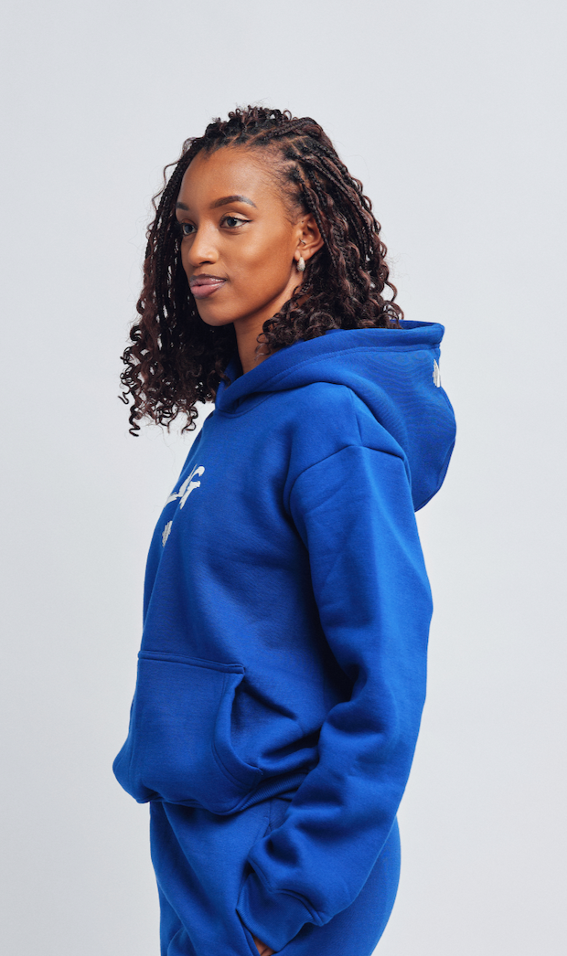 Blue Oversized Hoodie
