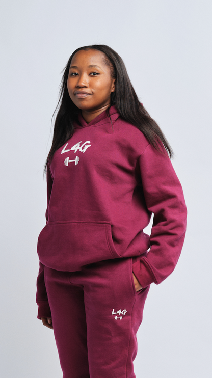 Maroon Oversized Hoodie